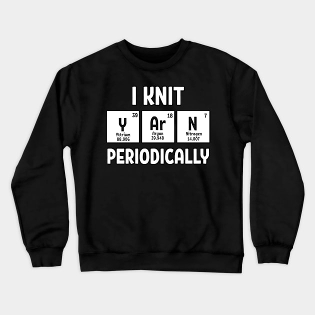 Fun Knitting Knit Periodically Stricker Crewneck Sweatshirt by EQDesigns